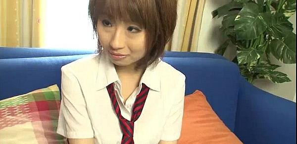  Yui Misaki in her school uniform bent and fucked